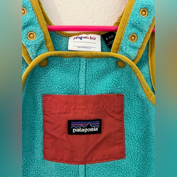 Patagonia Kids' Teal and Red Overalls - Picture 3 of 4